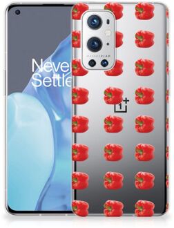 B2Ctelecom GSM Hoesje OnePlus 9 Pro Smartphonehoesje Transparant Paprika Red