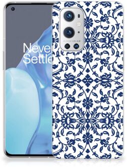 B2Ctelecom GSM Hoesje OnePlus 9 Pro Trendy Telefoonhoesjes Flower Blue