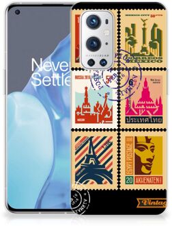 B2Ctelecom GSM Hoesje OnePlus 9 Pro Trendy Telefoonhoesjes Postzegels