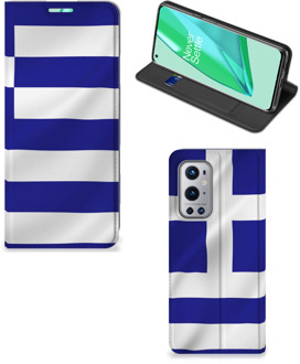 B2Ctelecom GSM Hoesje OnePlus 9 Pro Wallet Book Case Griekse Vlag