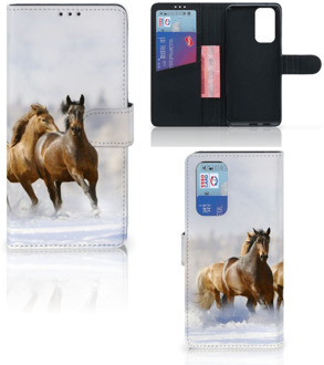 B2Ctelecom GSM Hoesje OnePlus 9 Pro Wallet Book Case Paarden