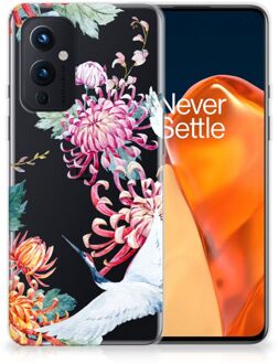 B2Ctelecom GSM Hoesje OnePlus 9 Smartphonehoesje Customize Bird Flowers