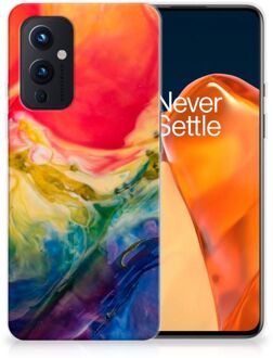 B2Ctelecom GSM Hoesje OnePlus 9 TPU Bumper Watercolor Dark