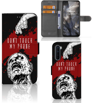 B2Ctelecom GSM Hoesje OnePlus Nord Book Case met Pasjeshouder Zombie Blood