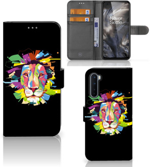 B2Ctelecom GSM Hoesje OnePlus Nord Book Cover Lion Color