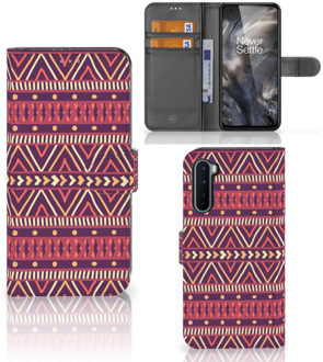 B2Ctelecom GSM Hoesje OnePlus Nord Bookcase Aztec Purple