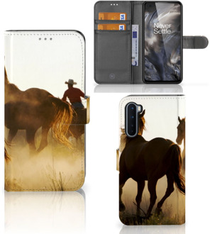 B2Ctelecom GSM Hoesje OnePlus Nord Bookcase Cowboy