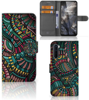 B2Ctelecom GSM Hoesje OnePlus Nord Flip Case Aztec