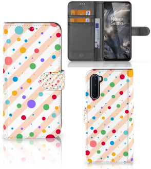 B2Ctelecom GSM Hoesje OnePlus Nord Flip Cover Dots