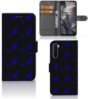 B2Ctelecom GSM Hoesje OnePlus Nord Flipcase Vlinder Patroon