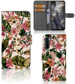 B2Ctelecom GSM Hoesje OnePlus Nord Fotohoesje ontwerpen Flowers