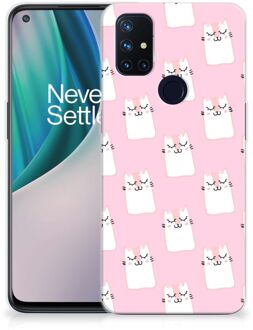 B2Ctelecom GSM Hoesje OnePlus Nord N10 5G Beschermhoesje Sleeping Cats