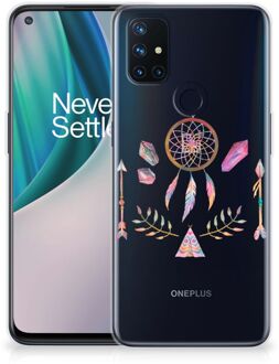 B2Ctelecom GSM Hoesje OnePlus Nord N10 5G Bumper Hoesje Doorzichtig Boho Dreamcatcher