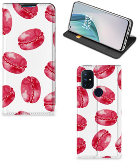 B2Ctelecom GSM Hoesje OnePlus Nord N10 5G Fotohoesje ontwerpen Pink Macarons