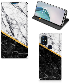 B2Ctelecom GSM Hoesje OnePlus Nord N10 5G Mobiel Case Marble White Black