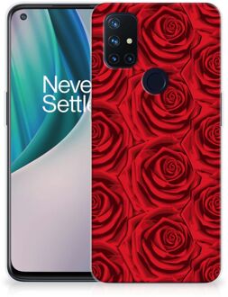 B2Ctelecom GSM Hoesje OnePlus Nord N10 5G TPU Bumper Red Roses