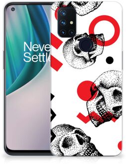 B2Ctelecom GSM Hoesje OnePlus Nord N10 5G TPU Bumper Skull Red