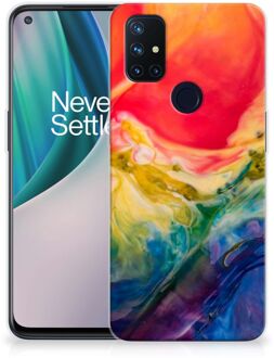 B2Ctelecom GSM Hoesje OnePlus Nord N10 5G TPU Bumper Watercolor Dark