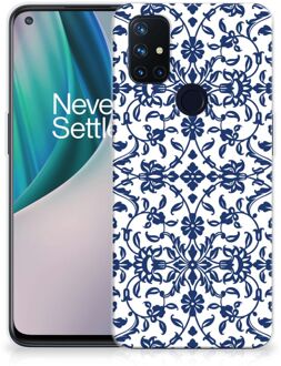 B2Ctelecom GSM Hoesje OnePlus Nord N10 5G Trendy Telefoonhoesjes Flower Blue