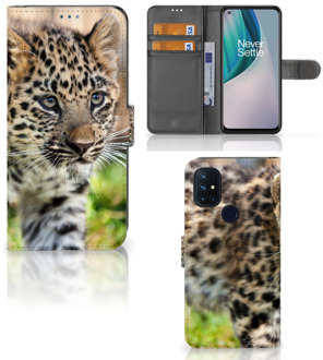 B2Ctelecom GSM Hoesje OnePlus Nord N10 Beschermhoesje met foto Baby Luipaard