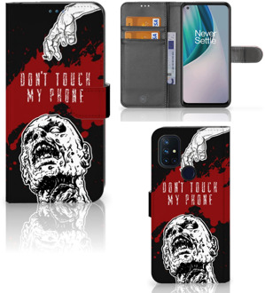 B2Ctelecom GSM Hoesje OnePlus Nord N10 Book Case met Pasjeshouder Zombie Blood