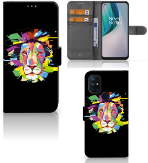 B2Ctelecom GSM Hoesje OnePlus Nord N10 Book Cover Lion Color