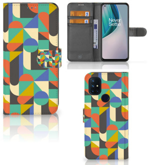 B2Ctelecom GSM Hoesje OnePlus Nord N10 Bookcase Funky Retro