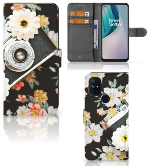 B2Ctelecom GSM Hoesje OnePlus Nord N10 Bookcover Vintage Camera