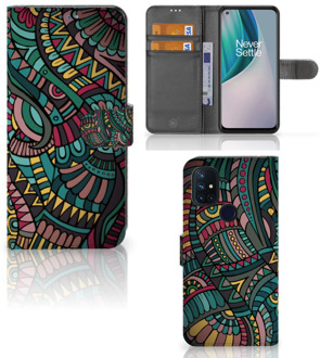 B2Ctelecom GSM Hoesje OnePlus Nord N10 Flip Case Aztec