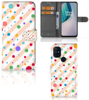 B2Ctelecom GSM Hoesje OnePlus Nord N10 Flip Cover Dots