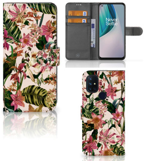 B2Ctelecom GSM Hoesje OnePlus Nord N10 Fotohoesje ontwerpen Flowers