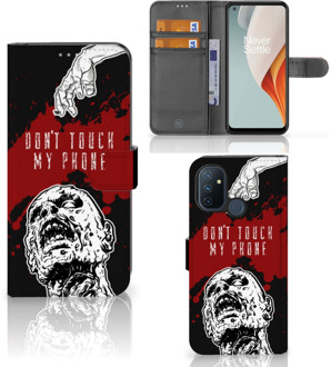 B2Ctelecom GSM Hoesje OnePlus Nord N100 Book Case met Pasjeshouder Zombie Blood