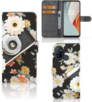 B2Ctelecom GSM Hoesje OnePlus Nord N100 Bookcover Vintage Camera