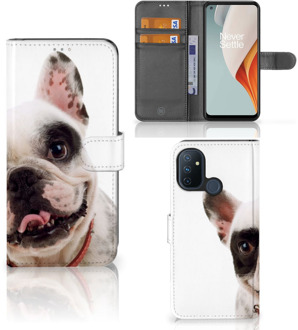 B2Ctelecom GSM Hoesje OnePlus Nord N100 Bookstyle Case Franse Bulldog