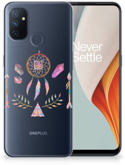 B2Ctelecom GSM Hoesje OnePlus Nord N100 Bumper Hoesje Doorzichtig Boho Dreamcatcher