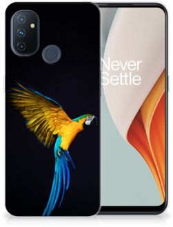 B2Ctelecom GSM Hoesje OnePlus Nord N100 Bumper Hoesje Papegaai