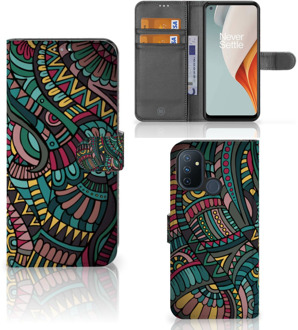 B2Ctelecom GSM Hoesje OnePlus Nord N100 Flip Case Aztec