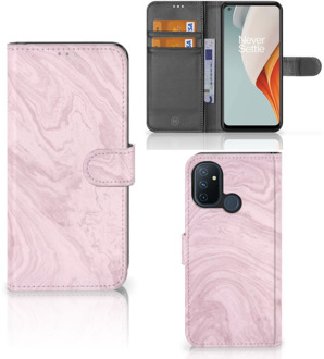 B2Ctelecom GSM Hoesje OnePlus Nord N100 Flip Case Marble Pink