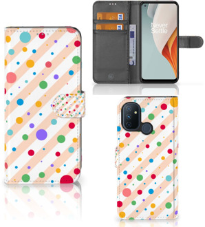 B2Ctelecom GSM Hoesje OnePlus Nord N100 Flip Cover Dots