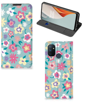 B2Ctelecom GSM Hoesje OnePlus Nord N100 Fotohoesje ontwerpen Flower Power