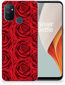 B2Ctelecom GSM Hoesje OnePlus Nord N100 TPU Bumper Red Roses