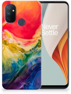 B2Ctelecom GSM Hoesje OnePlus Nord N100 TPU Bumper Watercolor Dark