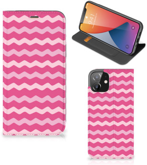 B2Ctelecom GSM Hoesje ontwerpen iPhone 12 | iPhone 12 Pro Fotohoesje Waves Pink