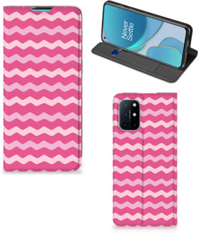 B2Ctelecom GSM Hoesje ontwerpen OnePlus 8T Fotohoesje Waves Pink