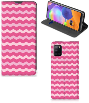 B2Ctelecom GSM Hoesje ontwerpen Samsung Galaxy A31 Fotohoesje Waves Pink