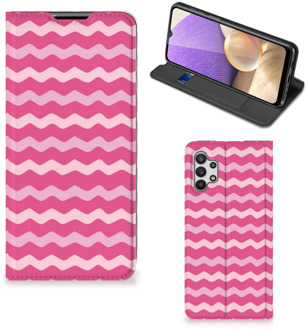 B2Ctelecom GSM Hoesje ontwerpen Samsung Galaxy A32 5G Fotohoesje Waves Pink