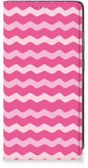 B2Ctelecom GSM Hoesje ontwerpen Samsung Galaxy A52 Fotohoesje Waves Pink