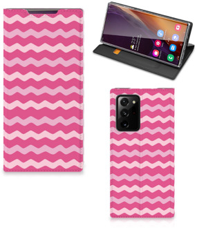 B2Ctelecom GSM Hoesje ontwerpen Samsung Galaxy Note 20 Ultra Fotohoesje Waves Pink