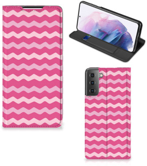 B2Ctelecom GSM Hoesje ontwerpen Samsung Galaxy S21 Plus Fotohoesje Waves Pink