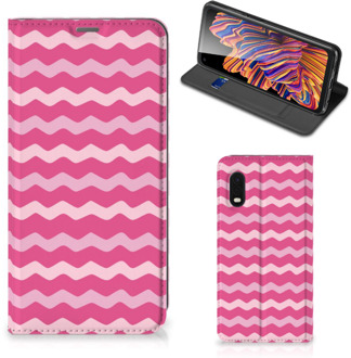 B2Ctelecom GSM Hoesje ontwerpen Samsung Xcover Pro Fotohoesje Waves Pink